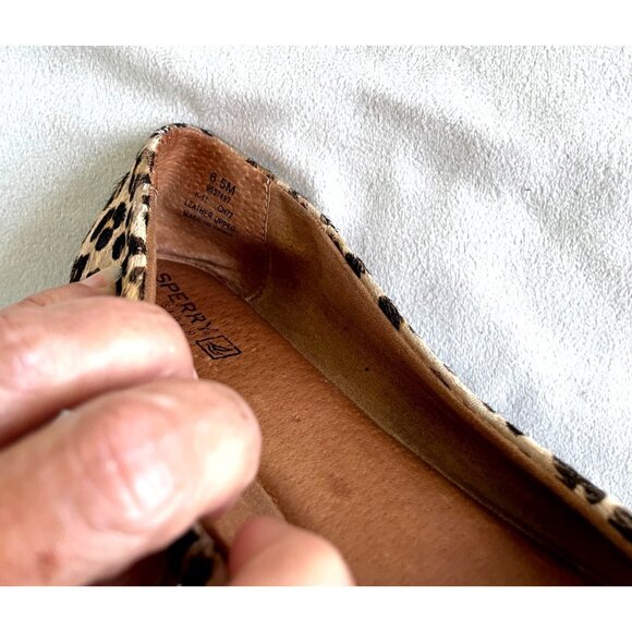 Sperry Leopard Print Loafers Gold Buckle Accent Womens M Shoes Whimsigoth 6.5 - Picture 7 of 8